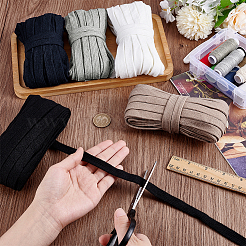 50м 5-х цветный плоский хлопковый плетеный шнур&nbsp;OCOR-PH0006-79A