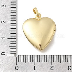 Подвески-медальоны в форме сердца из латуни ко Дню святого Валентина&nbsp;KK-D431-035I-G