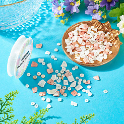 Набор для самостоятельного изготовления браслета из натуральных ракушек&nbsp;DIY-CF0001-10