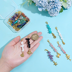 20 шт. подвеска с натуральными и синтетическими драгоценными камнями&nbsp;HJEW-PH02095