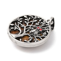 Натуральное дерево жизни тигрового глаза с подвесками в виде совы&nbsp;G-L524-15AS-09