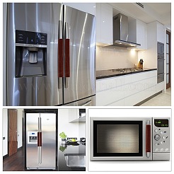 2 пара 2-х стильных чехлов из искусственной кожи для дверных ручек&nbsp;AJEW-GF0003-07C