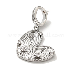 Латунь микропаве прозрачный кубический цирконий европейские подвески с подвесками&nbsp;KK-H455-33P