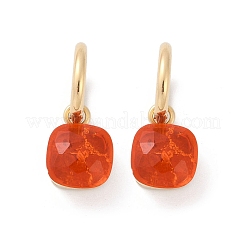 Серьги-кольца из нержавеющей стали 304 со стеклянными вставками&nbsp;EJEW-Z089-30G