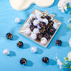 30 шт. 2-х цветные тканевые подвески&nbsp;FIND-TA0008-35