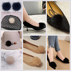 Пряжка для обуви из искусственного меха норки&nbsp;AJEW-WH0248-670D