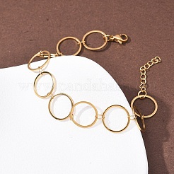 Браслеты-цепочки из нержавеющей стали 304&nbsp;BJEW-P373-02C-G