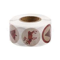 500шт круглые наклейки на рождественскую тему&nbsp;LS-AJEW-S090-04H