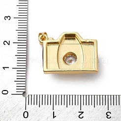 Латунные подвески с микропаве из кубического циркония и эмали&nbsp;KK-Q098-36G-B