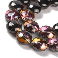 Прозрачные гальванические стеклянные бусины&nbsp;EGLA-P049-01A-HP03