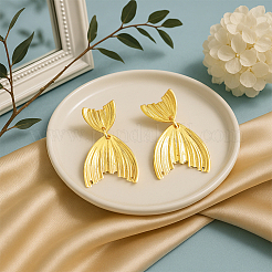 4 пара двухцветных сережек-гвоздиков из сплава&nbsp;EJEW-HY0001-55