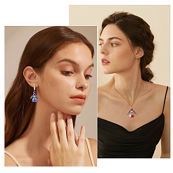 36шт 6 цвета подвески из стекла ангела&nbsp;PALLOY-CA00009