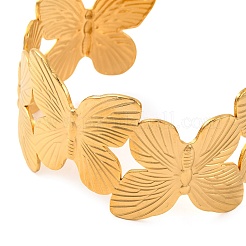 Браслеты-манжеты из нержавеющей стали 304 для женщин&nbsp;LS-BJEW-G711-01K-G