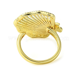 Открытые манжеты из латуни с микропаве кубический цирконий&nbsp;RJEW-K256-07G