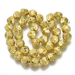 Гальванические бусины из натуральной лавы&nbsp;G-S352-31C-B