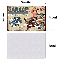 Старинный металлический оловянный знак&nbsp;AJEW-WH0189-376