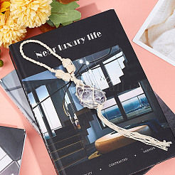 Подвесной кулон неправильной формы из натурального аметиста&nbsp;HJEW-WH0069-03B