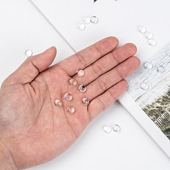 Прозрачный полукруглый стеклянные кабошоны&nbsp;GGLA-R027-8mm