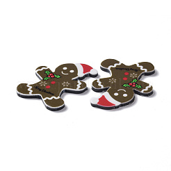 Акриловые кабошоны с принтом в рождественском стиле&nbsp;LS-MACR-O045-01G