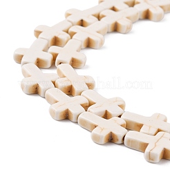 Синтетических нитей бирюзовые бусы&nbsp;TURQ-G112-12x16mm-06