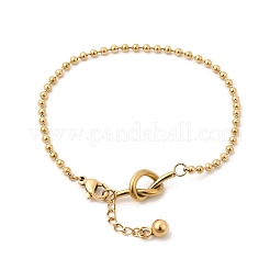 Браслеты из шариковой цепочки из нержавеющей стали 304 для женщин&nbsp;LS-BJEW-D407-04G