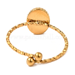 Овальные кольца на палец из натурального тигрового глаза&nbsp;RJEW-Q822-38G-03