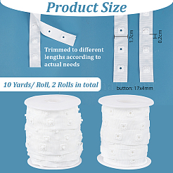 10 ярд полиэстеровой ленты для пришивания кнопок&nbsp;DIY-OC0013-04B