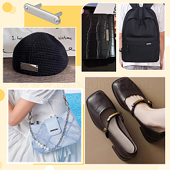 16 шт. Декоративные застежки для сумок овальной формы из цинкового сплава&nbsp;PURS-PH0001-35P