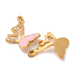 Подвески из нержавеющей стали 304 с эмалью&nbsp;STAS-U061-20G-01