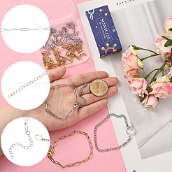 12шт 6 стиля 304 нержавеющая сталь цепи браслеты для мужчин и женщин&nbsp;BJEW-SC0001-64