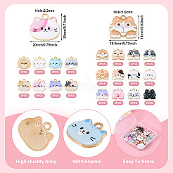 Подвески из сплава с принтом в стойку&nbsp;ENAM-TA0001-82