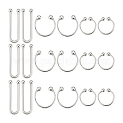 18 шт. 3 стиля U-образные литые зажимы для бикини с пряжками&nbsp;AJEW-PH0006-72