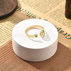 Кольцо-манжета из нержавеющей стали 304 со стразами для женщин&nbsp;RJEW-F169-01G-07