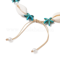 Изготовление браслета из натуральных раковин каури и морских звезд&nbsp;AJEW-JB01532