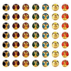 140шт 7 цвета гальванические стеклянные бусины&nbsp;GLAA-TA0002-65