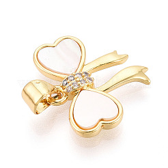 Латунные микропаве прозрачные подвески с фианитом&nbsp;KK-N268-31G