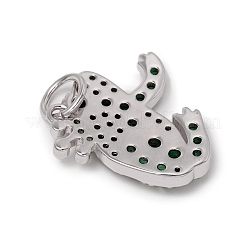 Латунные микро-паве зеленые кубические циркониевые подвески&nbsp;KK-I668-40P