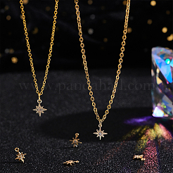 16 шт. 2 стиля латунных подвесок с микропаве из кубического циркония&nbsp;KK-UN0002-12