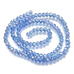 7 нить 7 цвета гальваники прозрачные стеклянные бусины пряди&nbsp;EGLA-FP0001-03