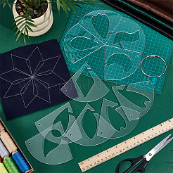 10шт. шаблон для опалубки из акрила смешанной формы&nbsp;AJEW-NB0008-04