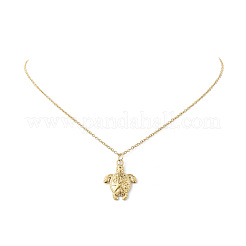 Ионное покрытие (ip) 201 нержавеющая сталь черепаха с подвесками в виде морской звезды ожерелья&nbsp;NJEW-JN04283-01