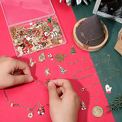 Рождественская тематика diy 304 нержавеющая сталь цепи браслет/ожерелья наборы для изготовления&nbsp;DIY-SP0006-04