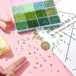 Наборы для изготовления браслетов из круглых стеклянных бусин своими руками&nbsp;DIY-YW0010-35