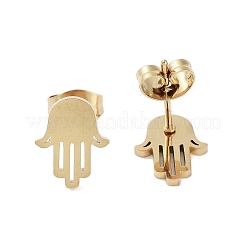 Серьги-гвоздики из нержавеющей стали 304 с вакуумным покрытием PVD для женщин&nbsp;EJEW-A048-26G