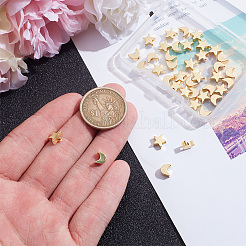 40шт 2 стильные латунные бусины&nbsp;KK-GO0001-04