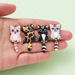 7 шт. 7 стильные подвески из светлого золота с покрытием из сплава эмали&nbsp;ENAM-YW0003-64