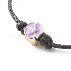 Браслет из бусин с акриловой эмалью в виде цветков сливы&nbsp;BJEW-JB07851