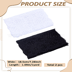2 шт. двухцветная эластичная кружевная отделка из полиэстера&nbsp;OCOR-LP0002-86