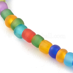 7шт 7 стиля круглые стеклянные бусины из бисера наборы стрейч-браслетов&nbsp;BJEW-JB06327