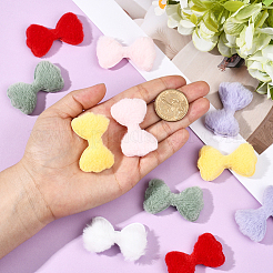 48 шт. 6-х цветные шерстяные аксессуары для украшения&nbsp;AJEW-SC0031-41